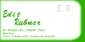 edit rubner business card